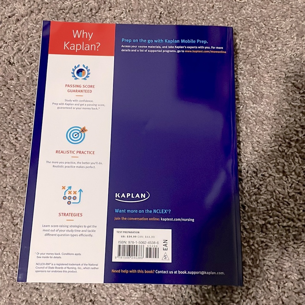 KAPLAN NCLEX-RN PREP BOOK - Picture 2 of 3